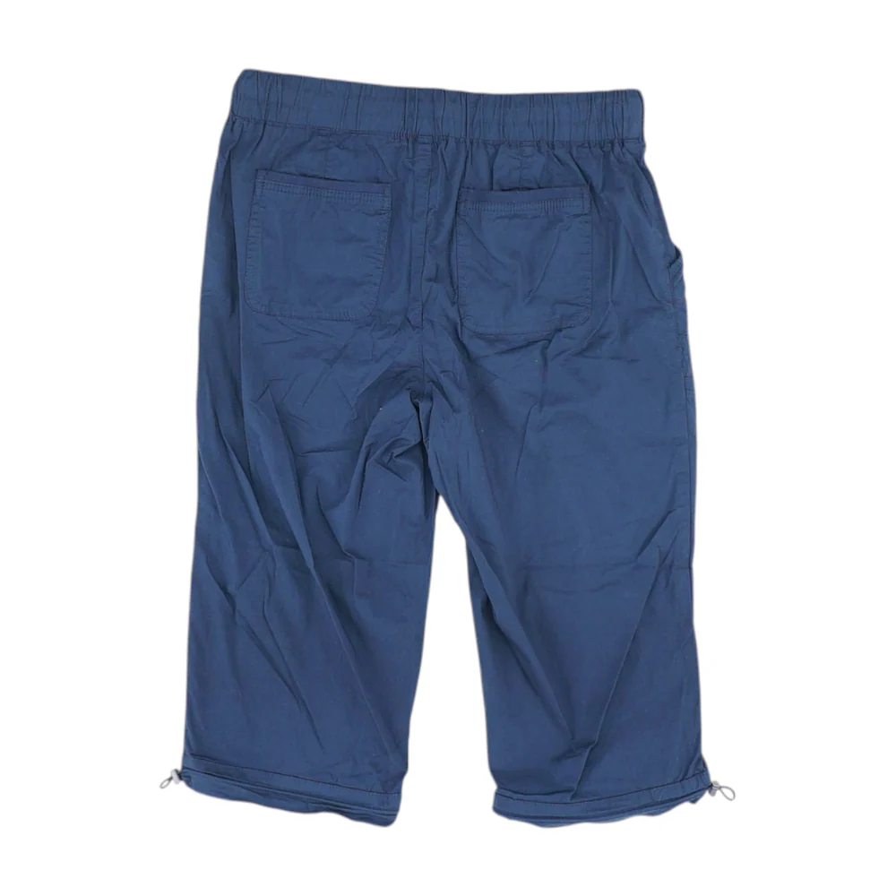 Navy Solid 5-Pocket Capris - Image 2
