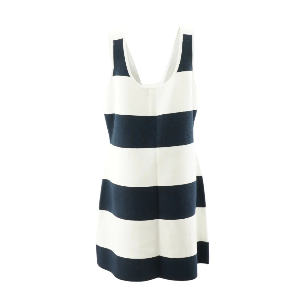 Navy Petite Striped Midi Dress - Image 2