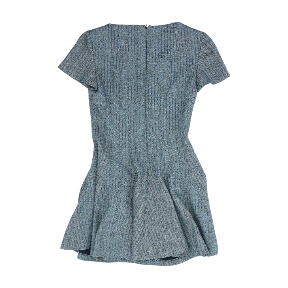 Gray Herringbone Mini Dress - Image 2