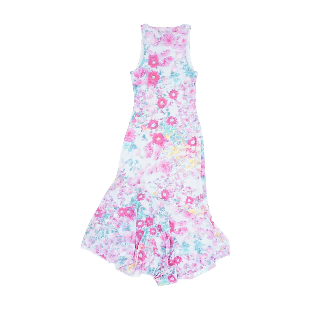 Pink Floral Midi Dress - Image 2