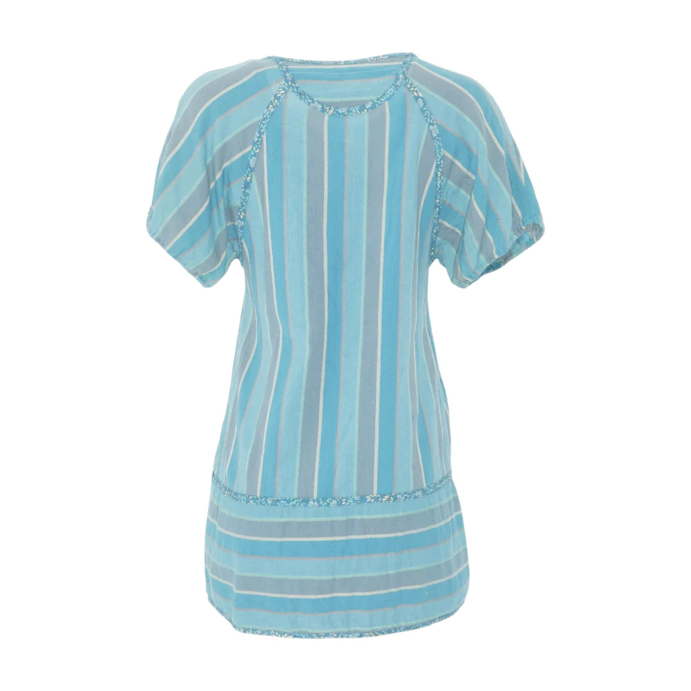 Blue Striped Mini Dress - Image 2