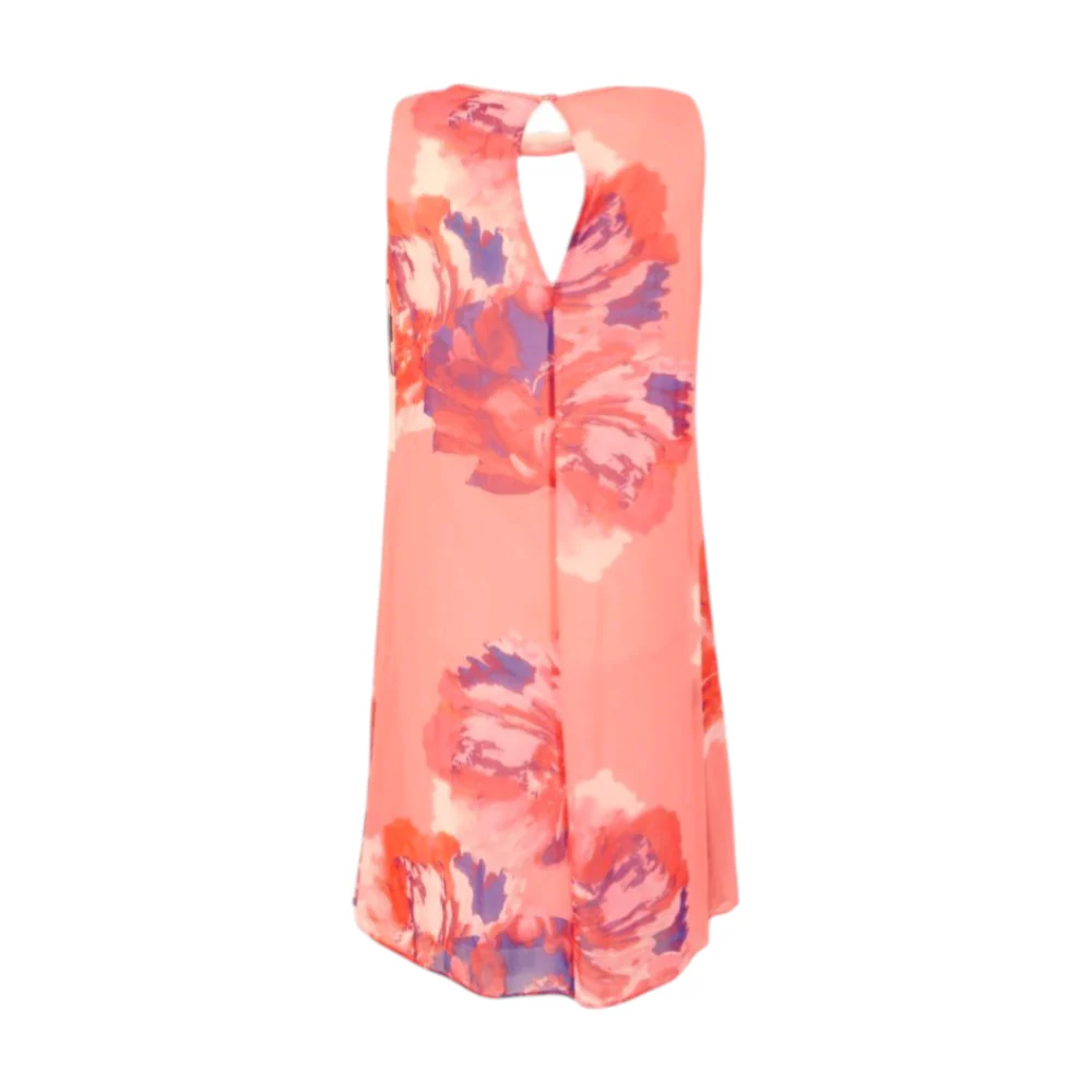 Coral Floral Mini Dress - Image 2