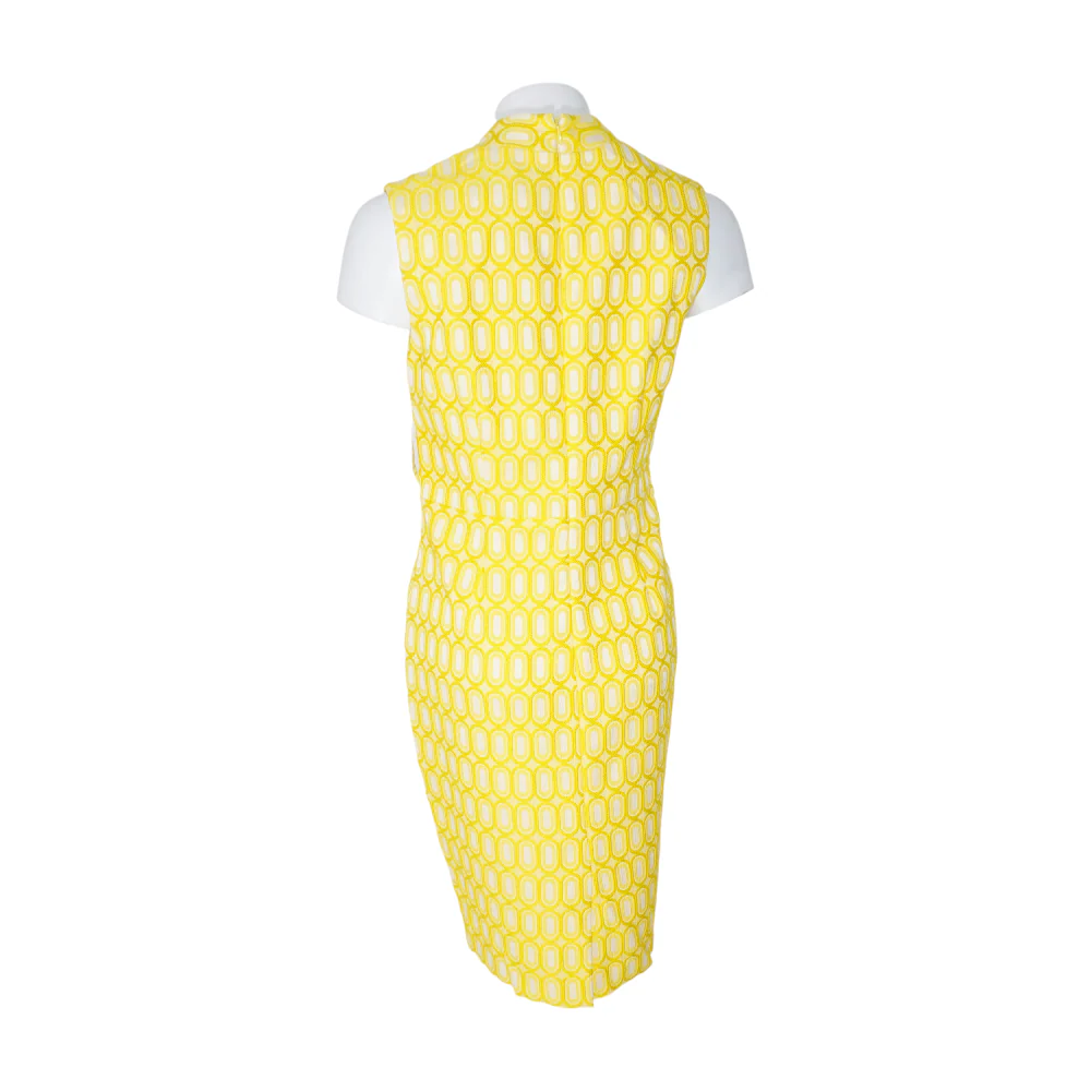 Yellow Geometric Midi Dress - Image 2