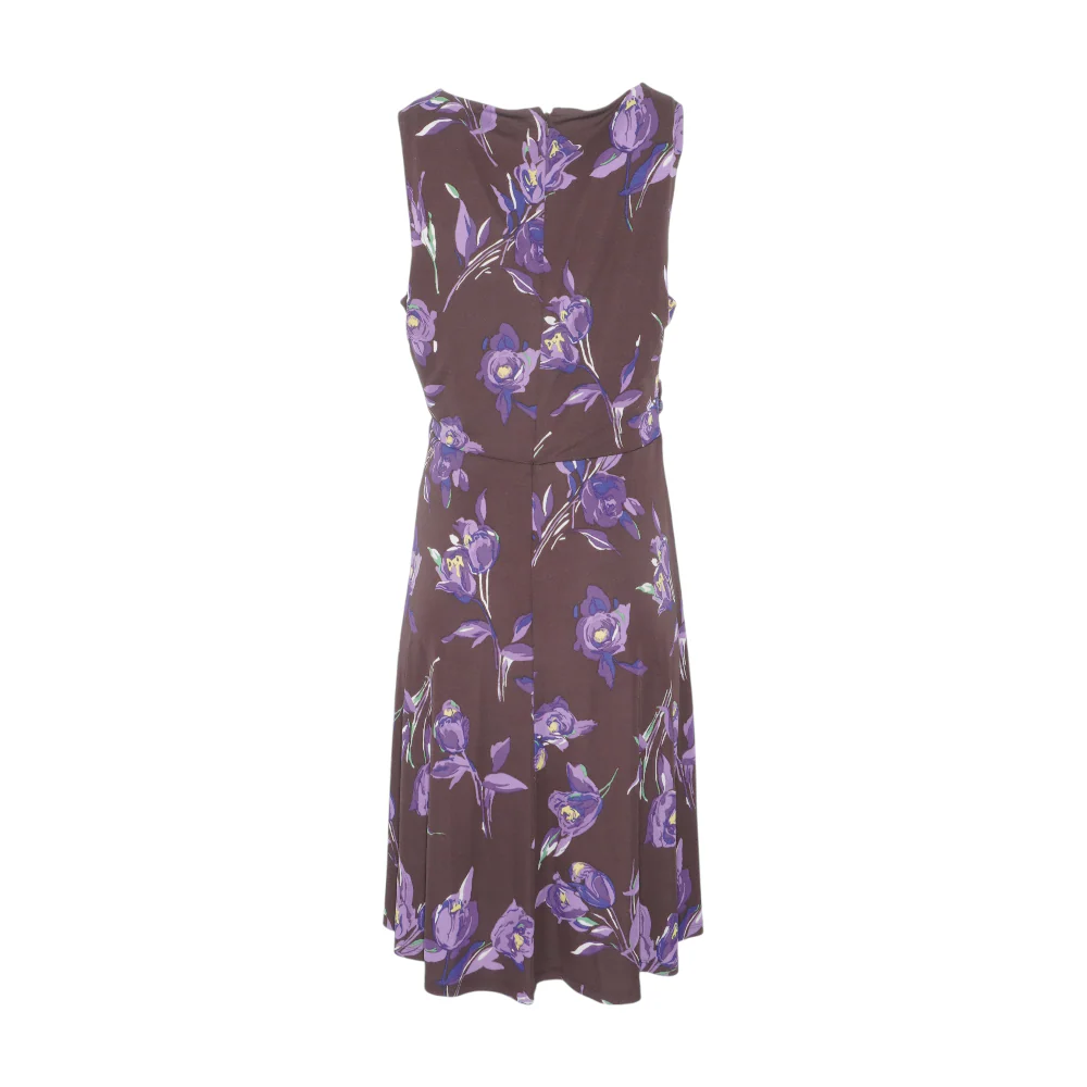 Brown Floral Midi Dress - Image 2