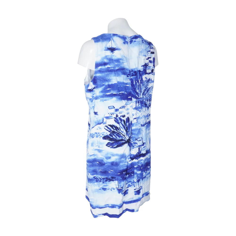 Blue Floral Mini Dress - Image 2