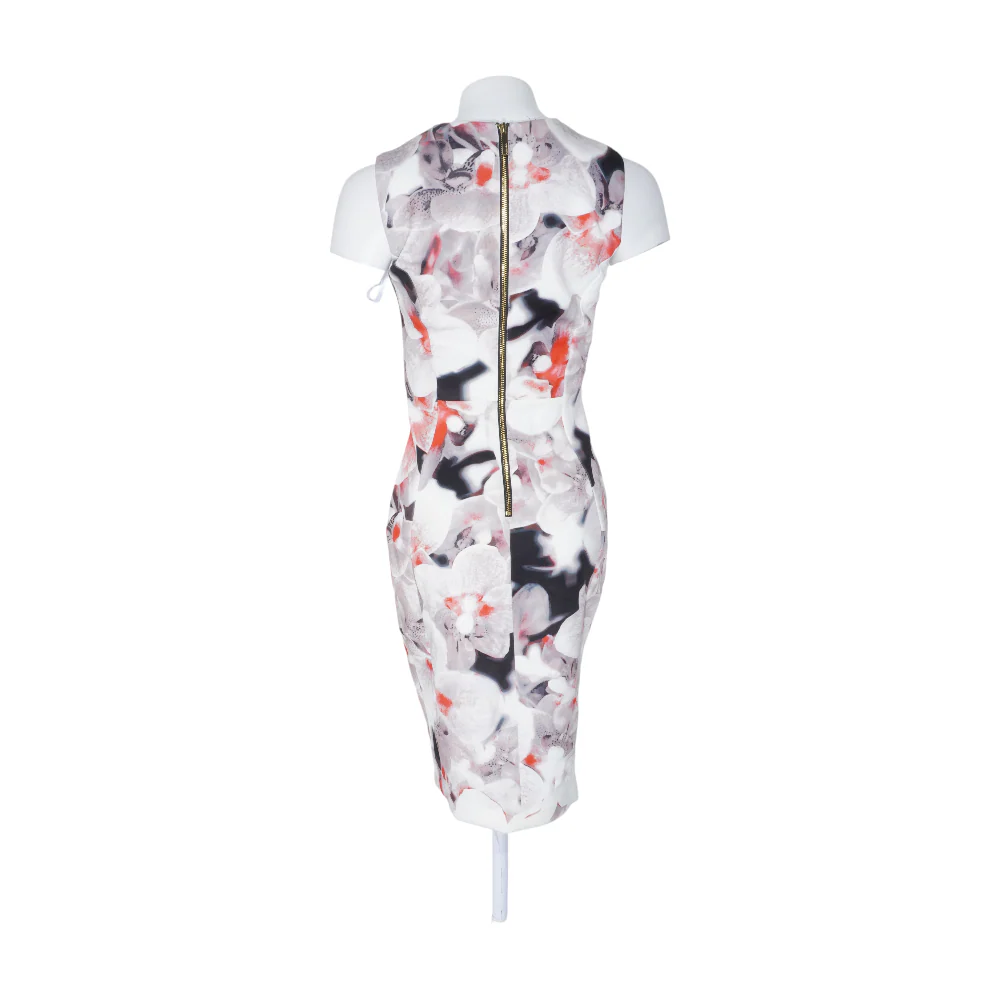 White Floral Midi Dress - Image 2