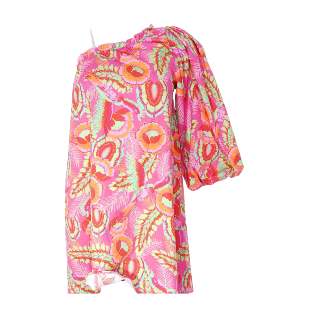 Pink Graphic Mini Dress