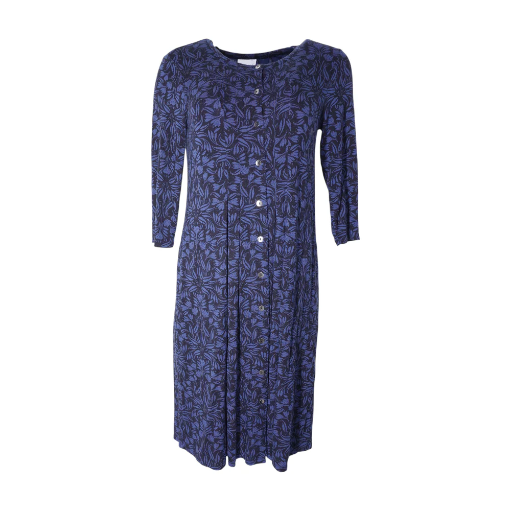 Navy Graphic Midi Dress