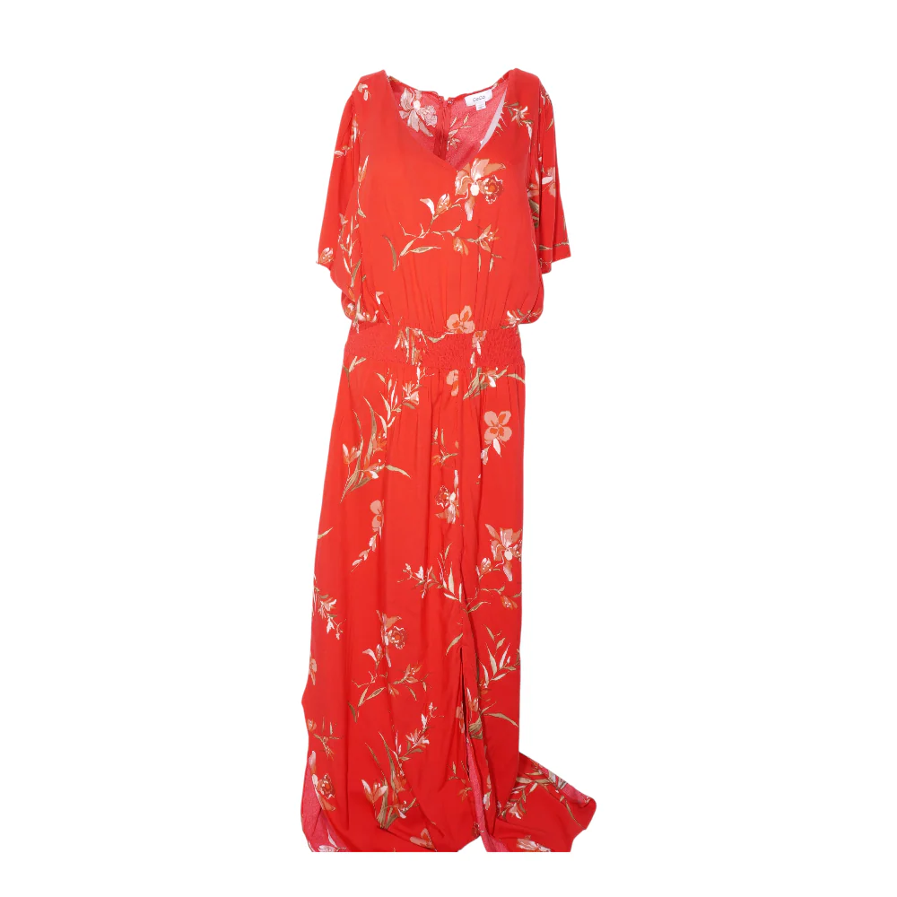 Red Floral Maxi Dress - Image 2