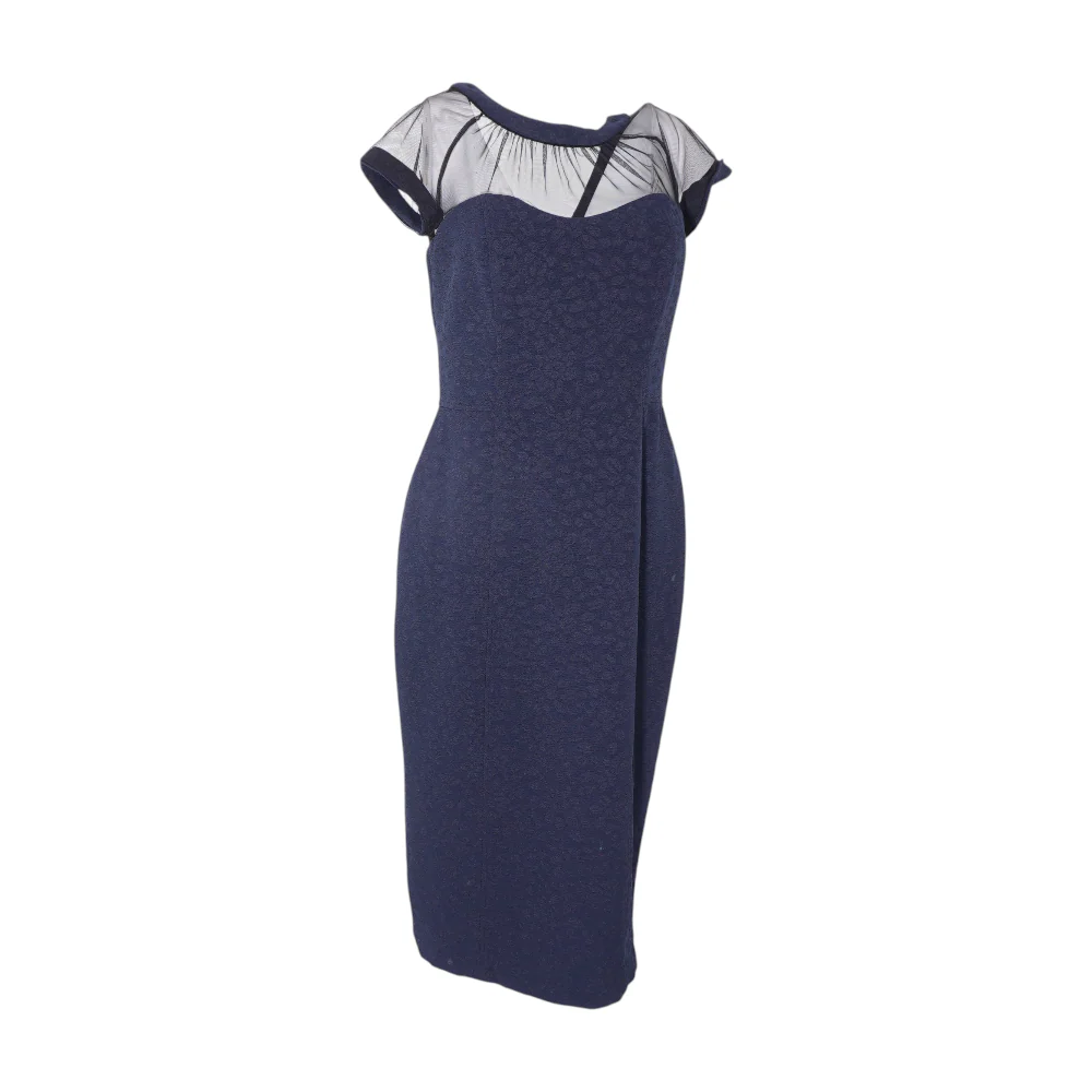 Navy Floral Midi Dress