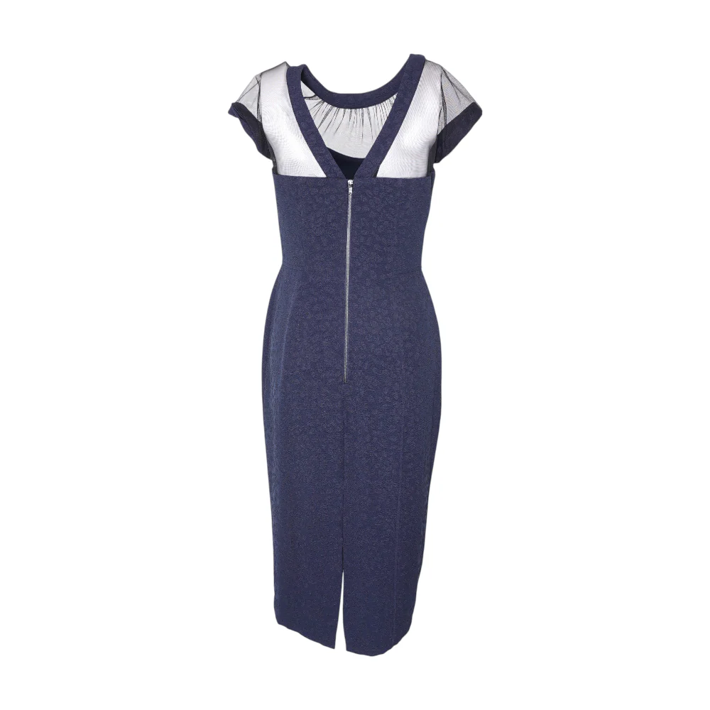 Navy Floral Midi Dress - Image 2