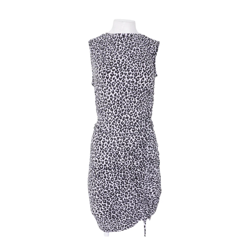 White Animal Print Midi Dress