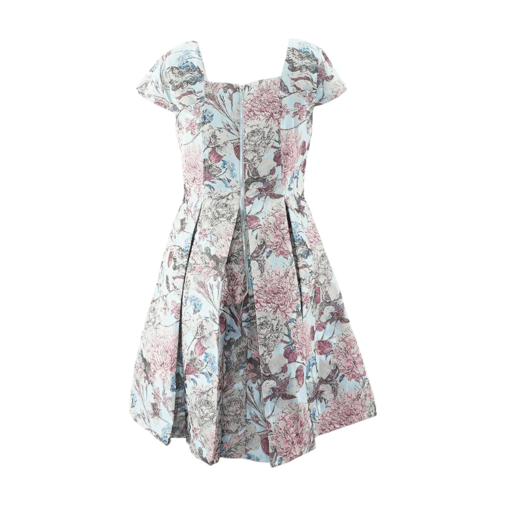 Blue Petite Floral Midi Dress - Image 2