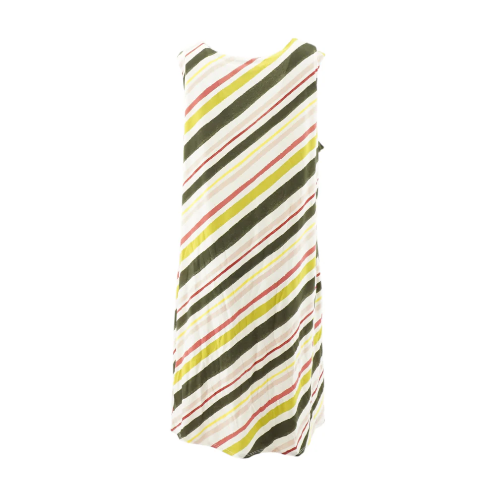 White Striped Midi Dress - Image 2