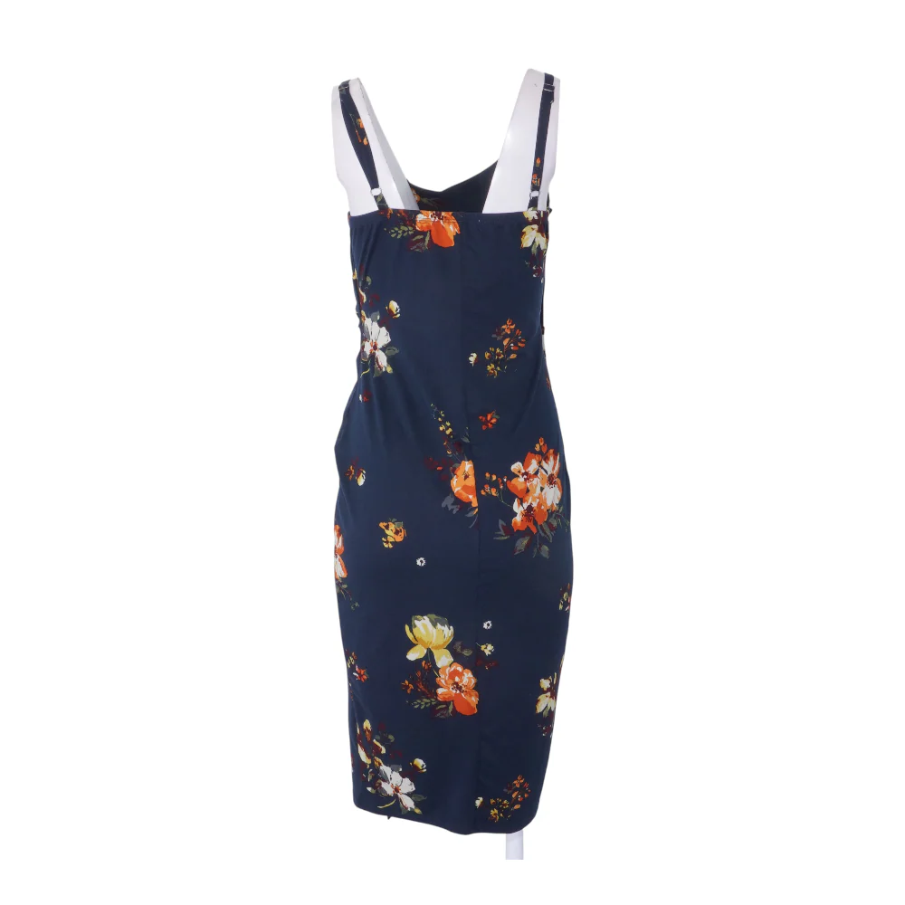 Navy Floral Midi Dress - Image 2