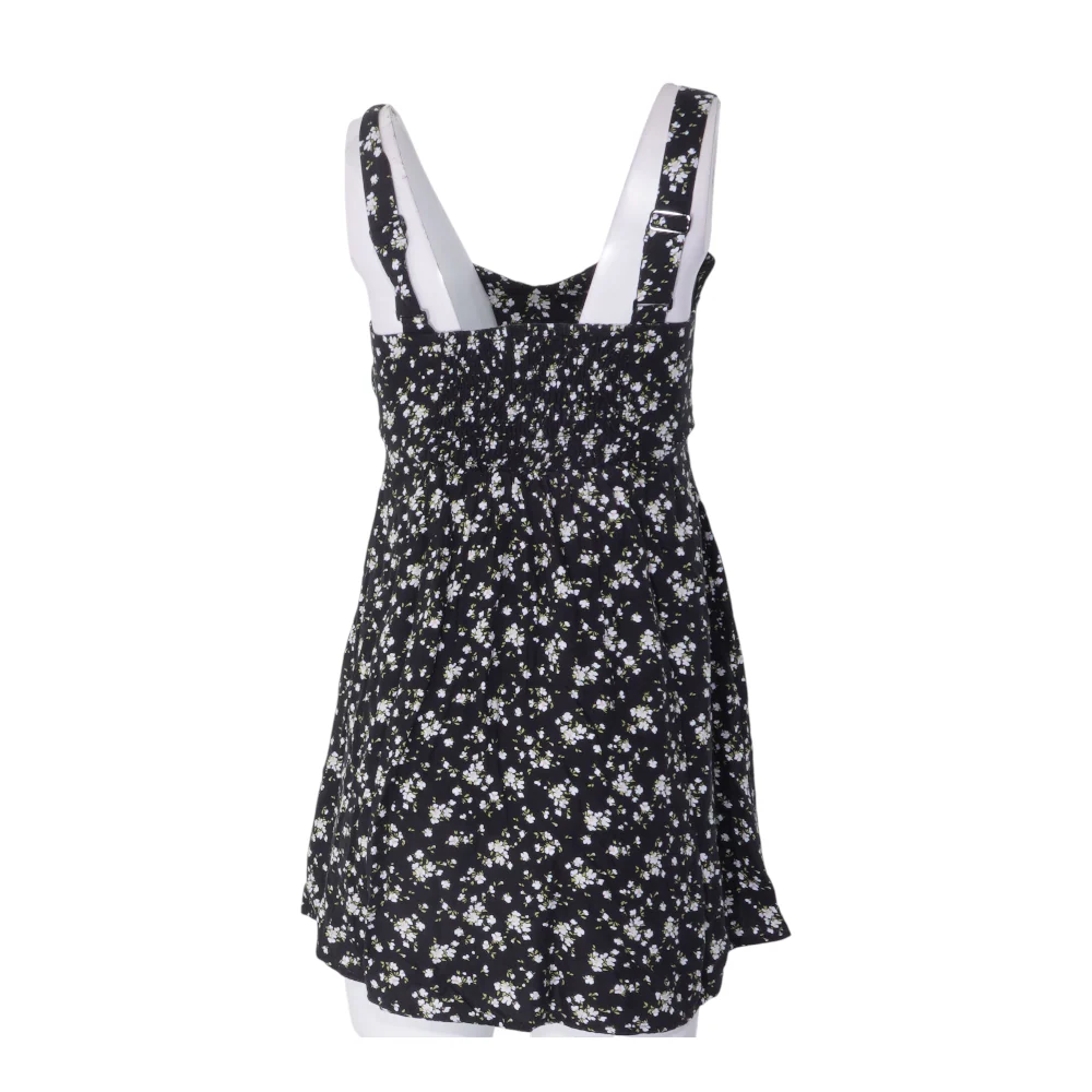 Black Petite Floral Mini Dress - Image 2