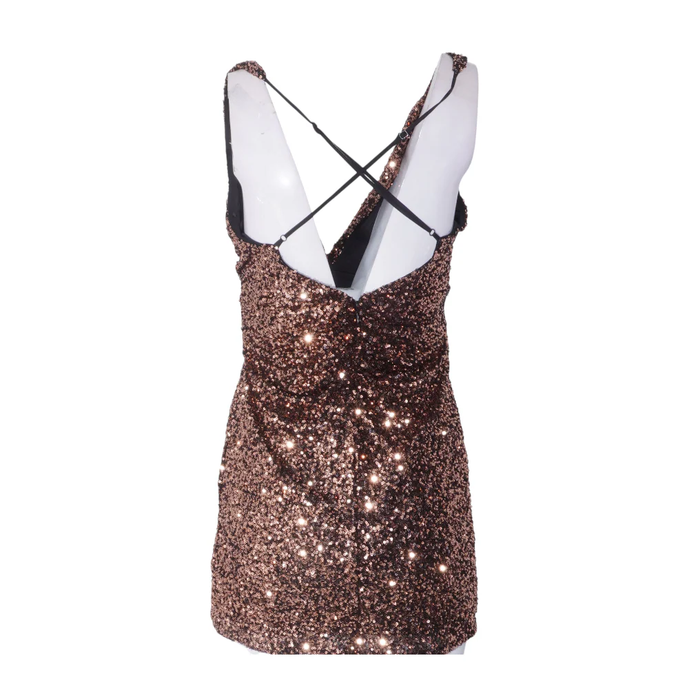 Bronze Mini Dress - Image 2