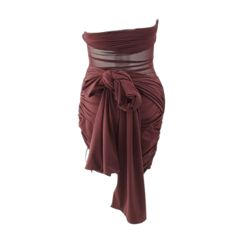 Maroon Mini Dress - Image 2