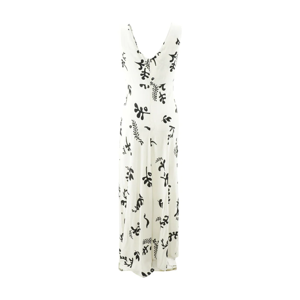 White Floral Midi Dress - Image 2