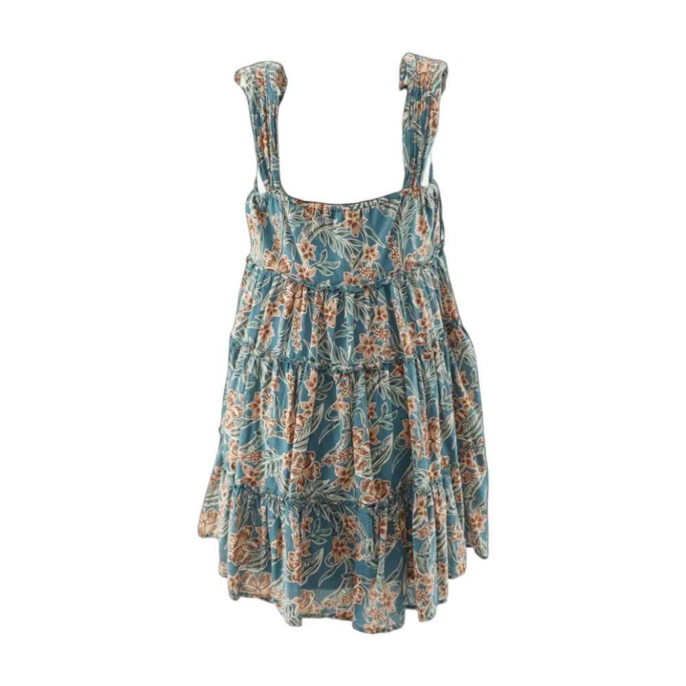 Blue Floral Mini Dress - Image 2