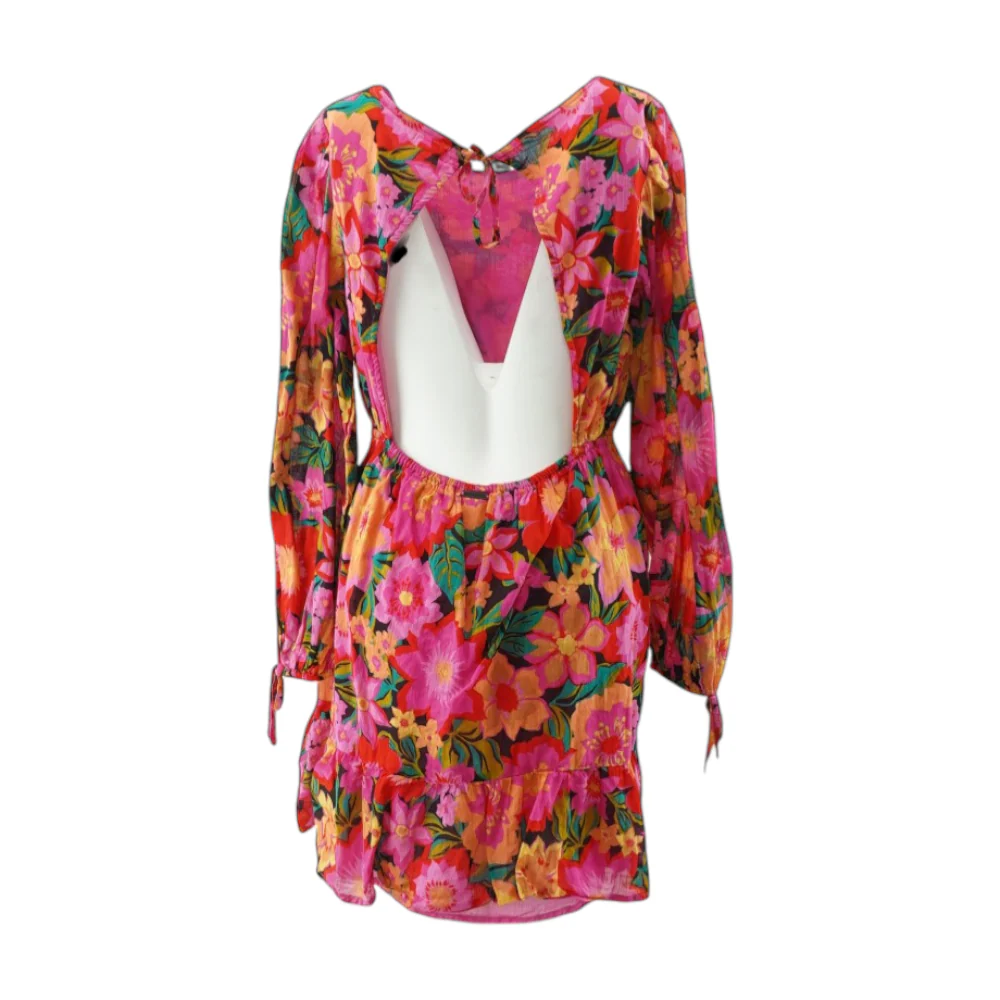 Pink Floral Mini Dress - Image 2