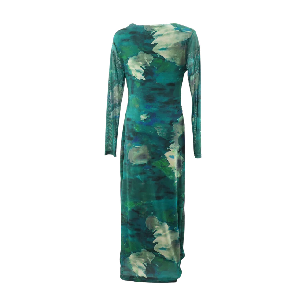 Green Tie-Dye Midi Dress - Image 2