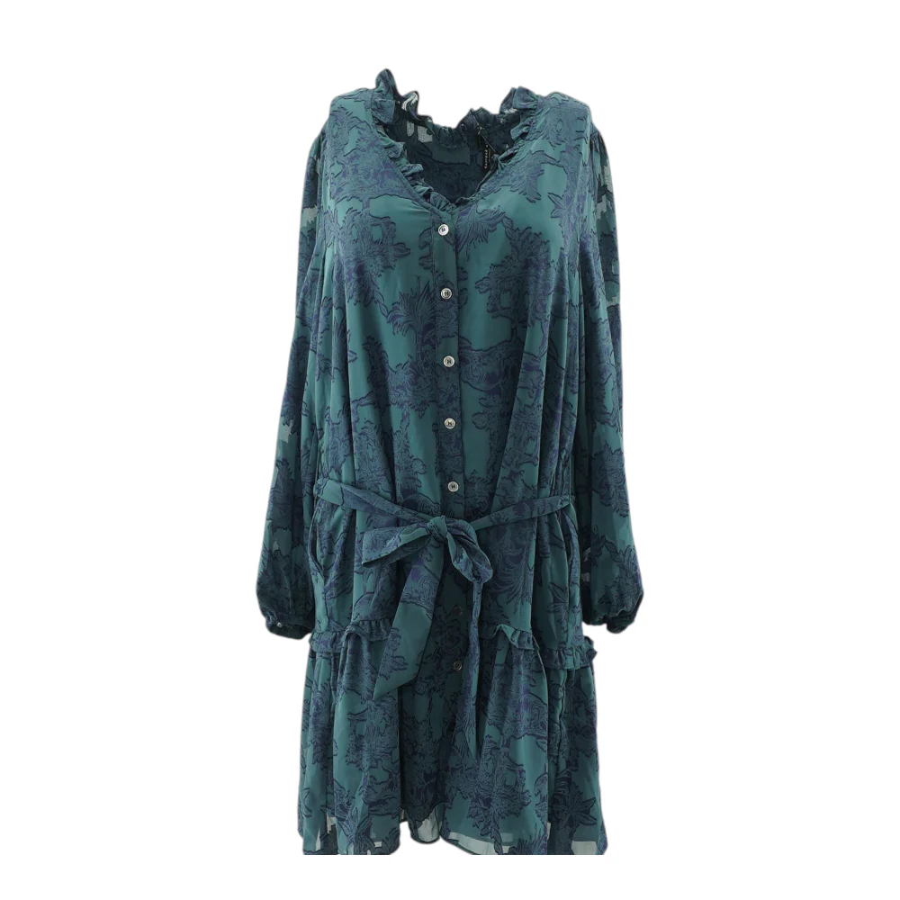 Teal Floral Mini Dress
