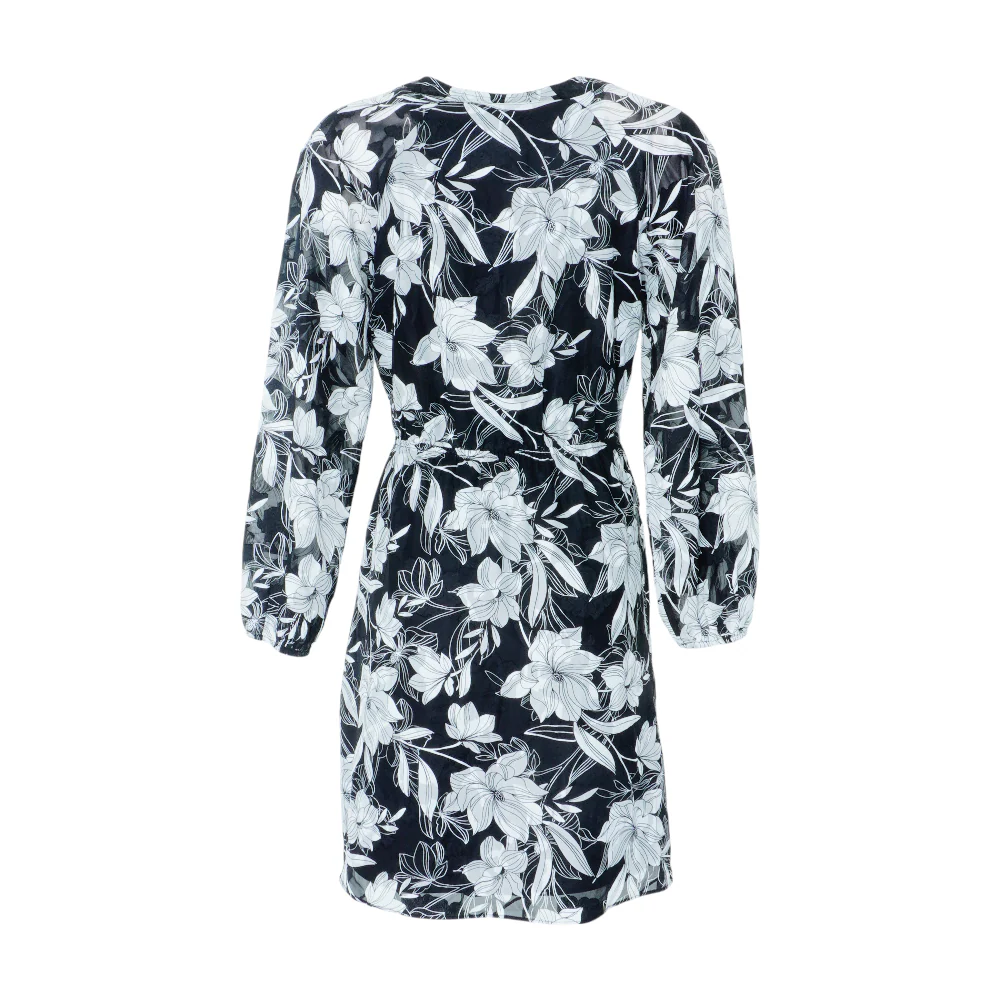 Black Floral Midi Dress - Image 2