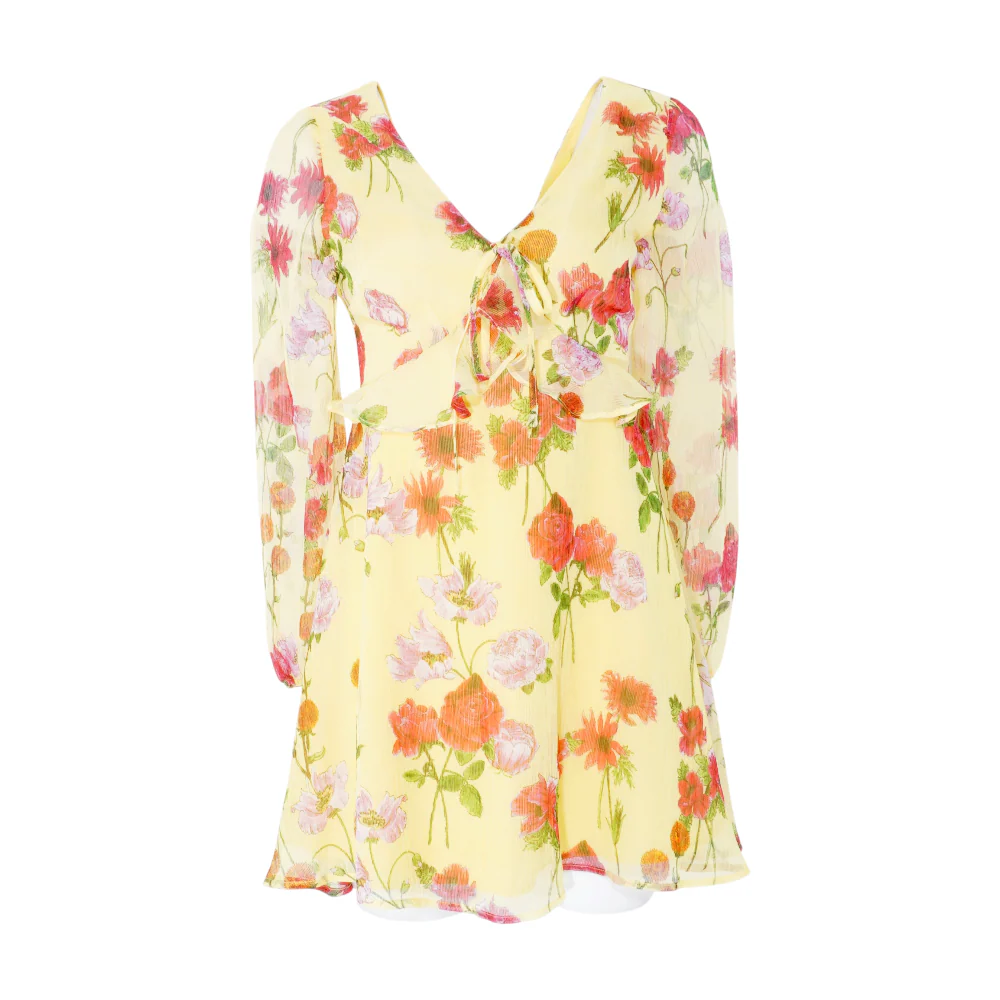 Yellow Floral Mini Dress