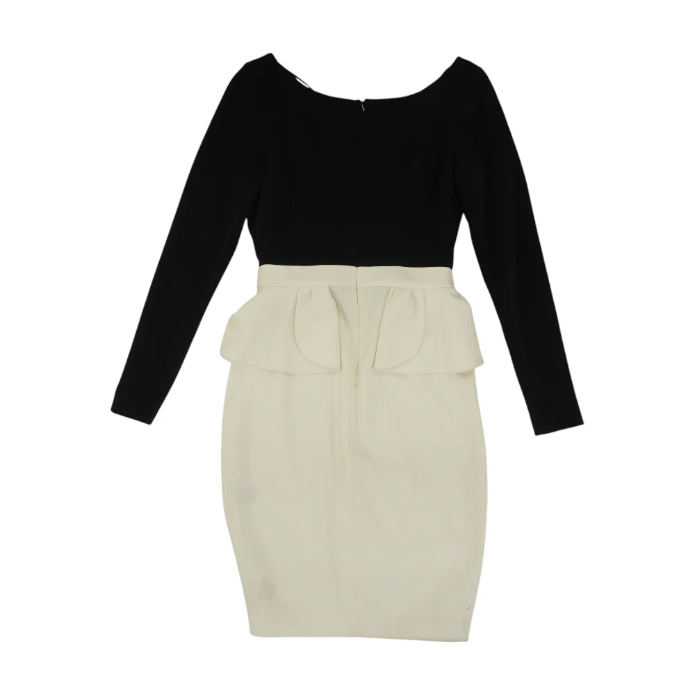 Black Color Block Midi Dress