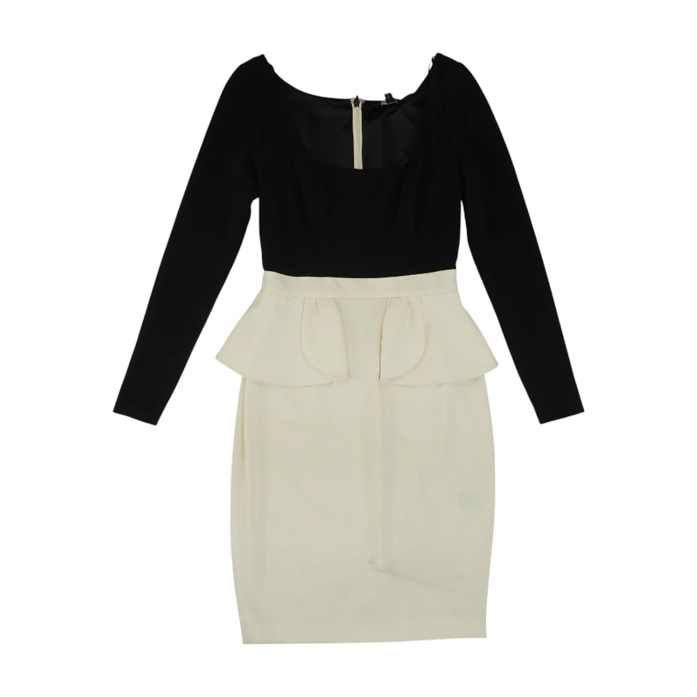 Black Color Block Midi Dress - Image 2