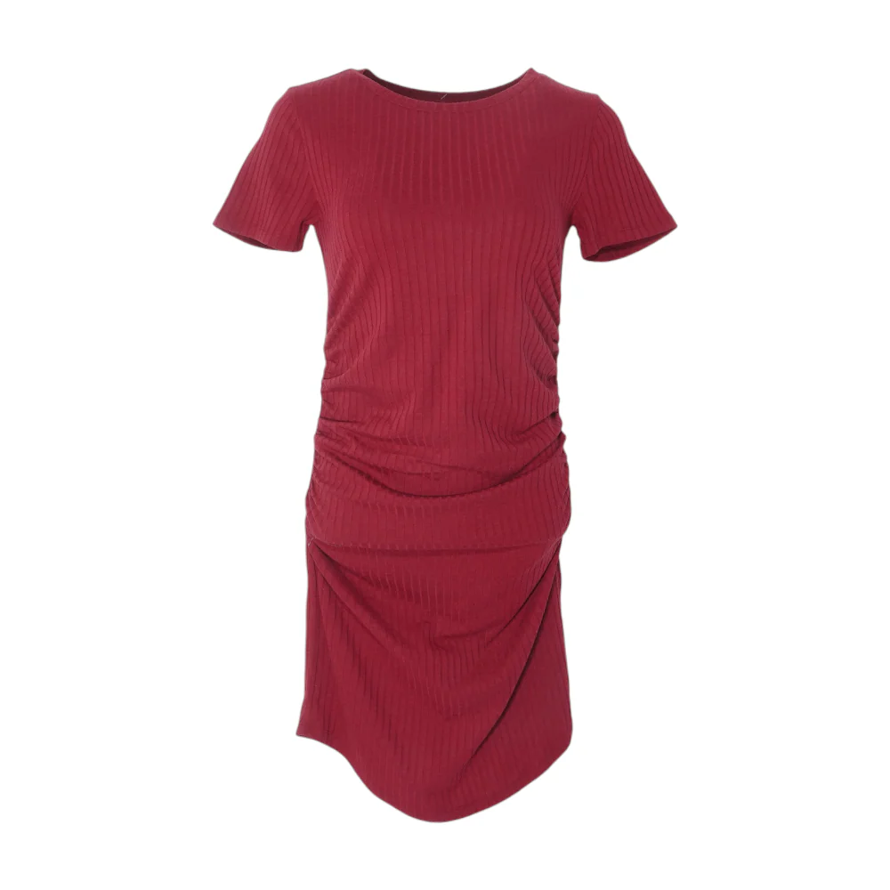 Maroon Midi Dress
