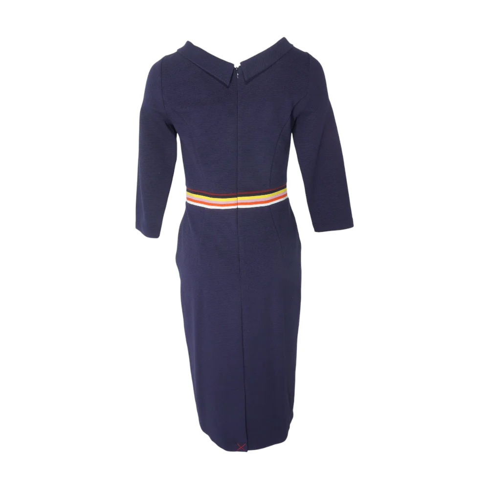 Navy Color Block Midi Dress - Image 2