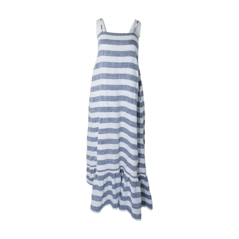 White Striped Maxi Dress