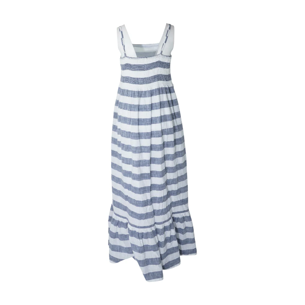 White Striped Maxi Dress - Image 2
