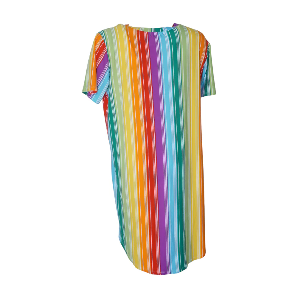 Multi Plus Striped Mini Dress - Image 2
