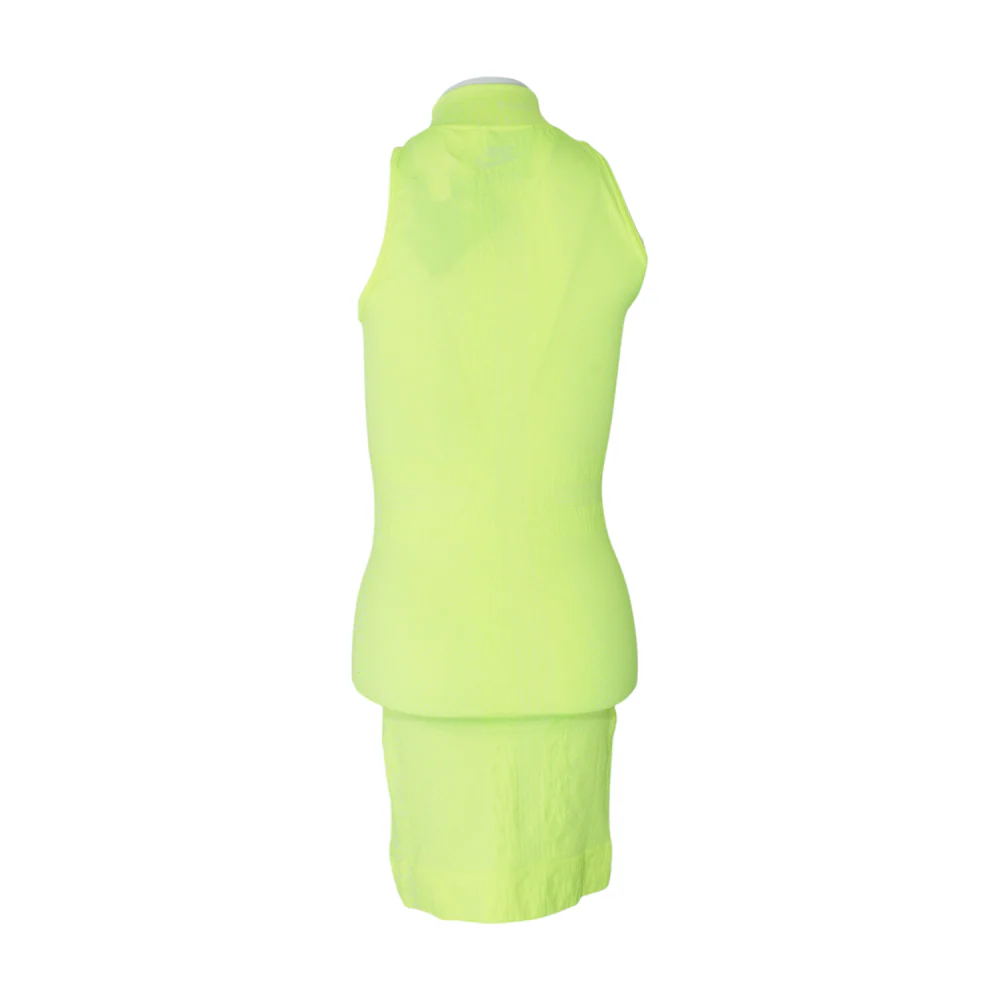 Neon Yellow Mini Dress - Image 2