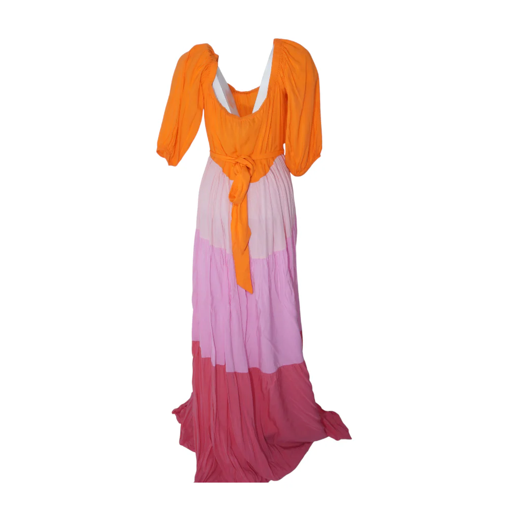 Multi Plus Color Block Maxi Dress - Image 2