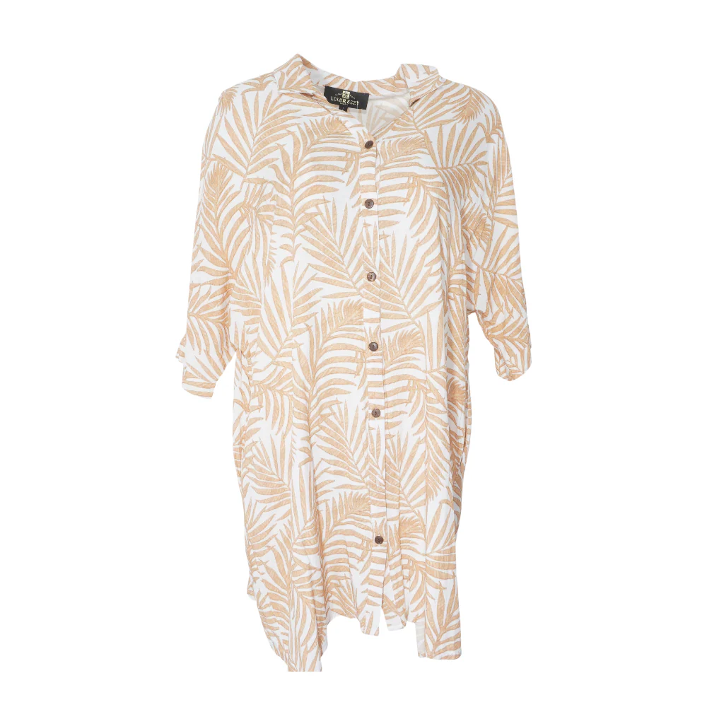White Tropical Mini Dress
