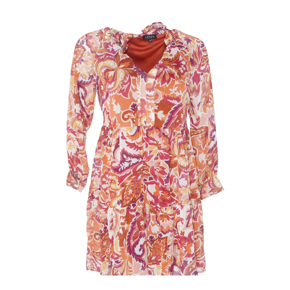 Multi Print Midi Dress