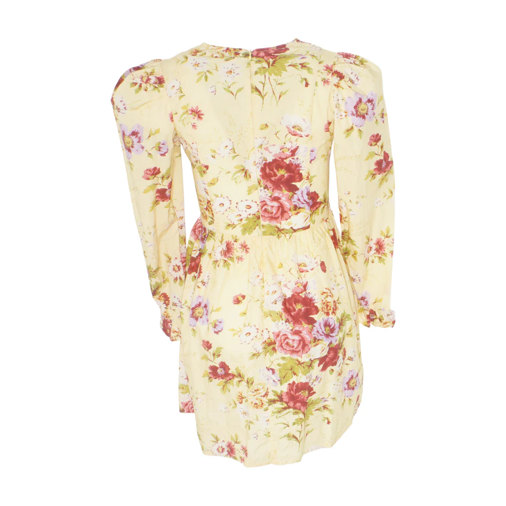 Yellow Floral Mini Dress - Image 2