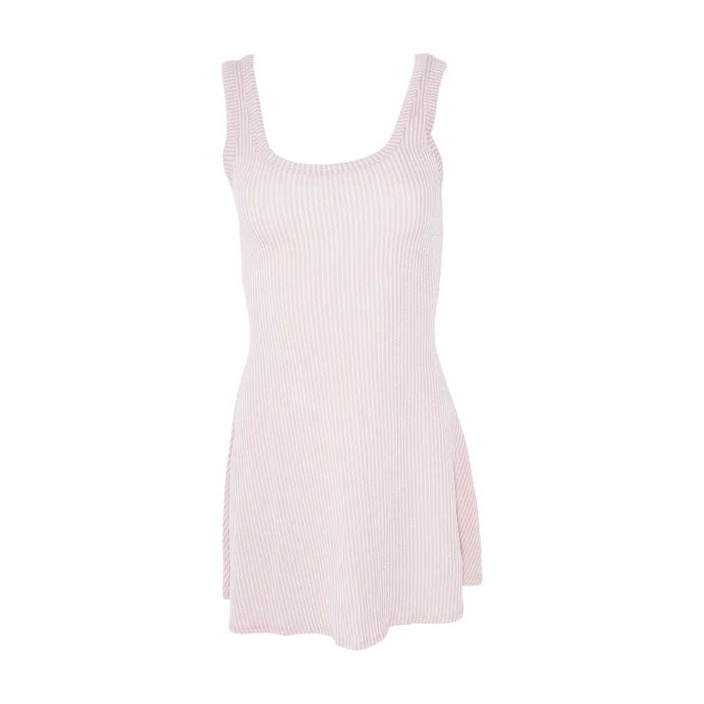 Pink Striped Mini Dress
