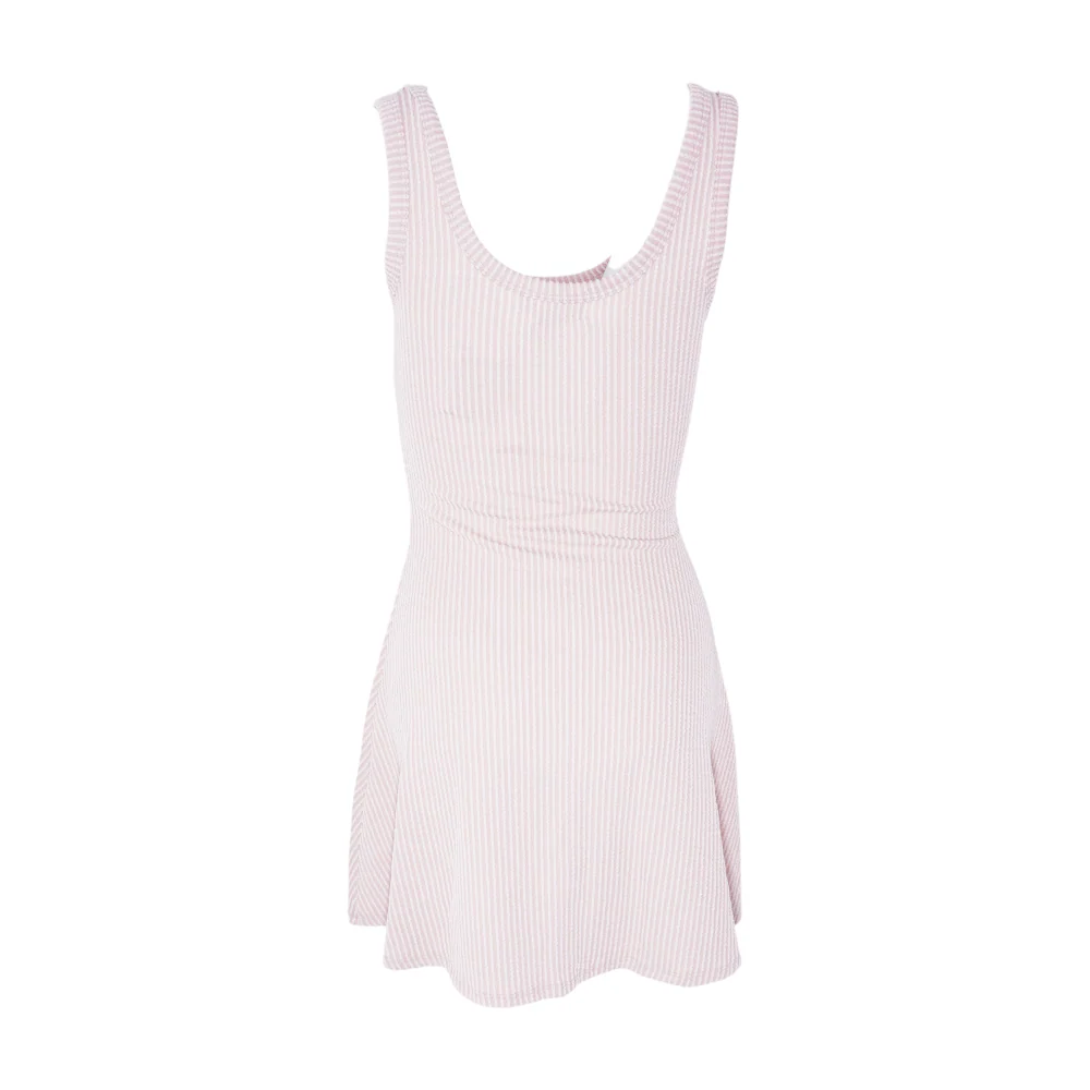 Pink Striped Mini Dress - Image 2