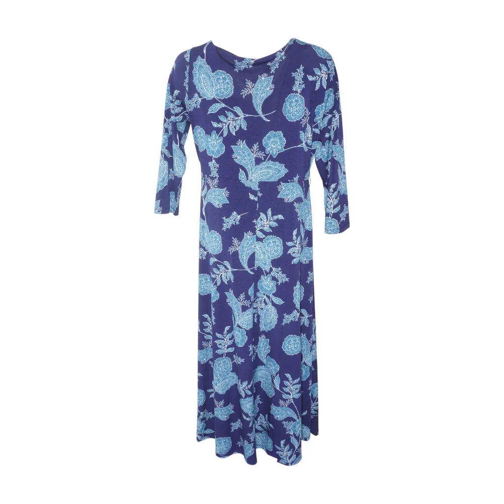 Navy Floral Midi Dress - Image 2
