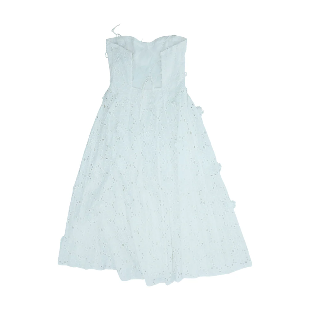 White Floral Midi Dress - Image 2