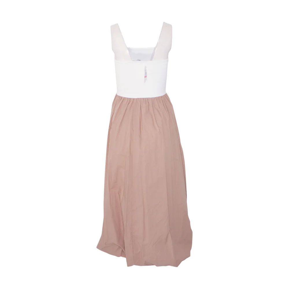 Tan Color Block Midi Dress - Image 2