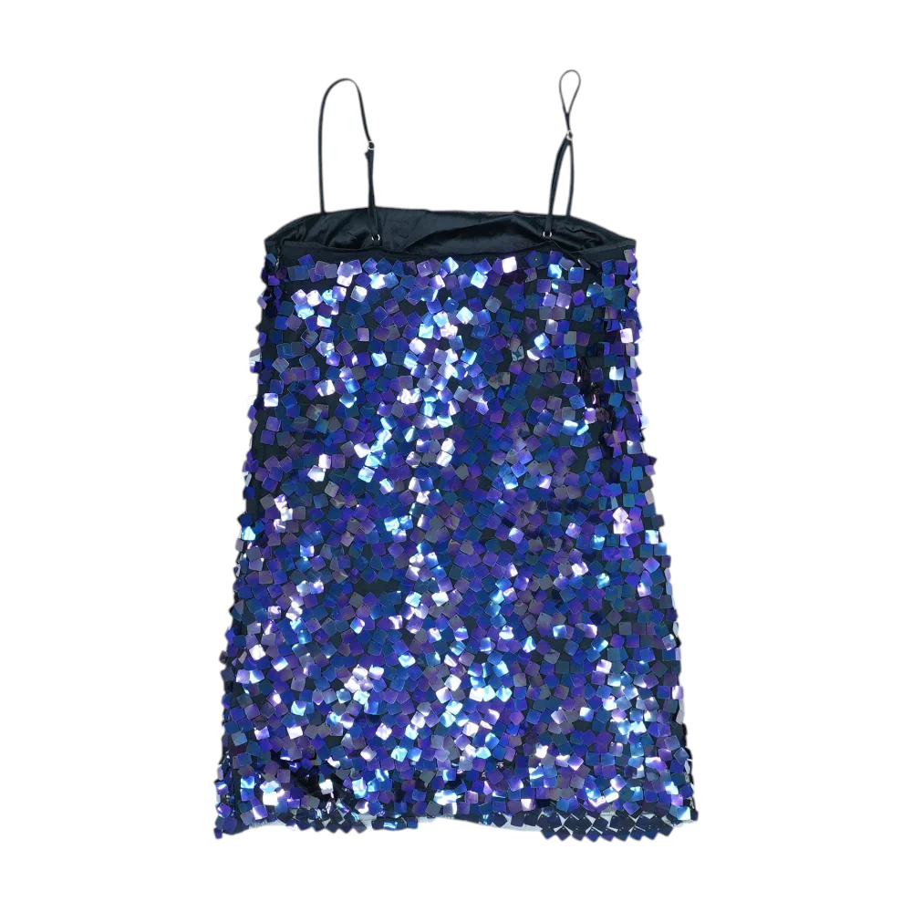 Black Abstract Mini Dress - Image 2