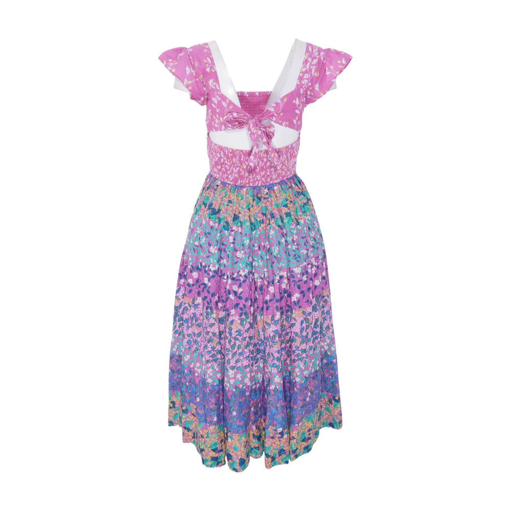 Pink Floral Midi Dress - Image 2