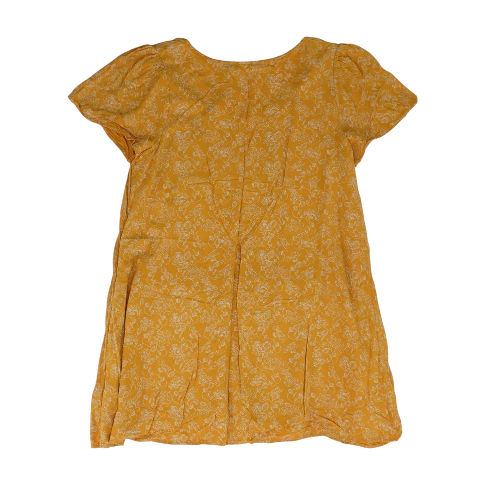 Mustard Floral Mini Dress - Image 2