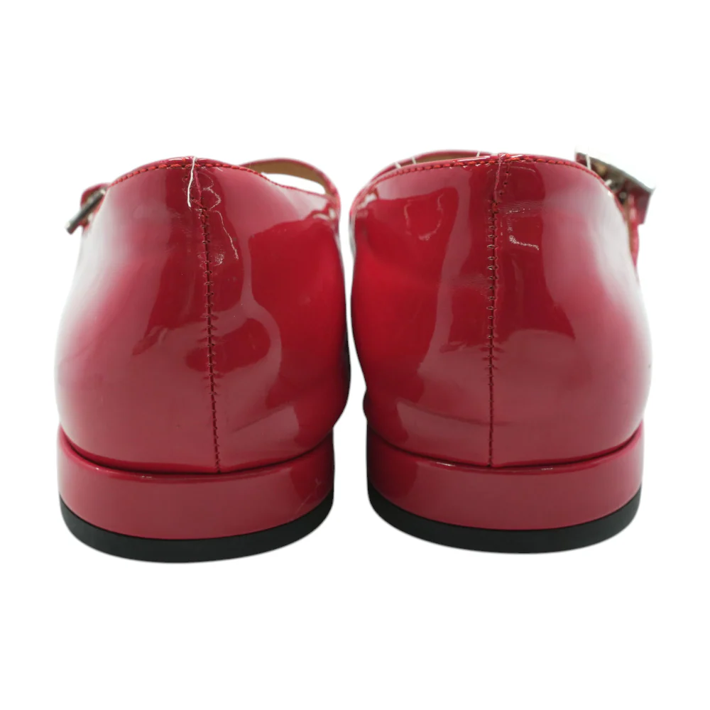 Red Slip-On Flats - Image 2